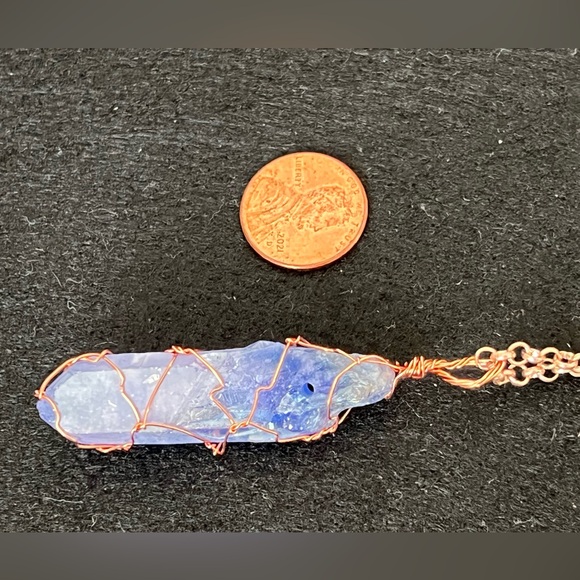 Copper wire wrapped purple quartz plus a free matching necklace - Picture 5 of 5